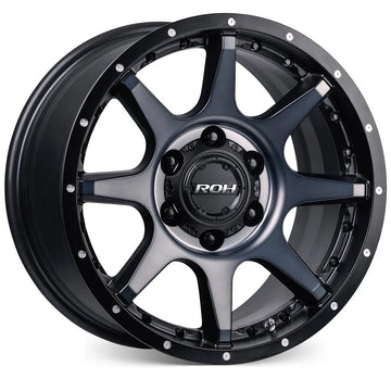 ROH Trophy Wheel Rims in Matte Black Graphite Face - Brixton 4x4 - Buy Online Now!